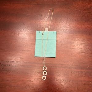 Tiffany Sterling Silver Triple Square Necklace 15.75” long